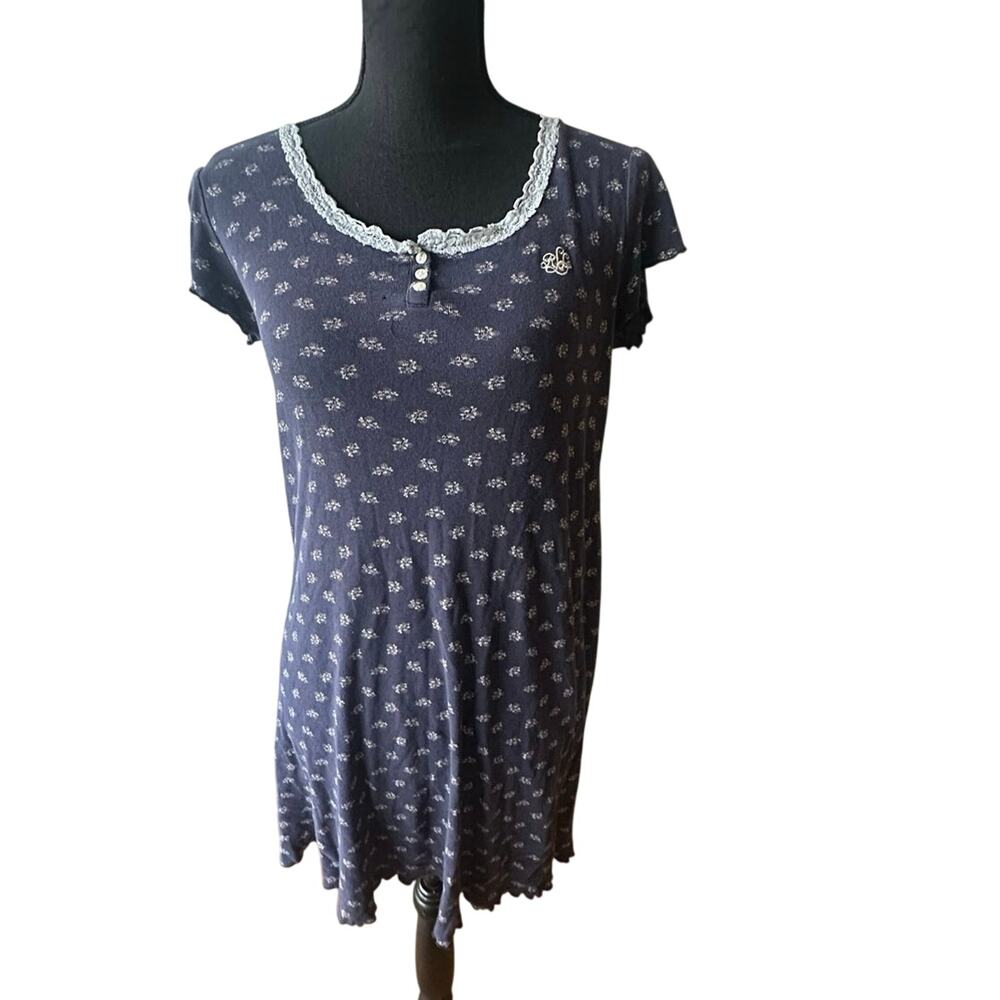 Lauren Ralph Lauren Floral Nightgown S Lace Trim Sleepwear